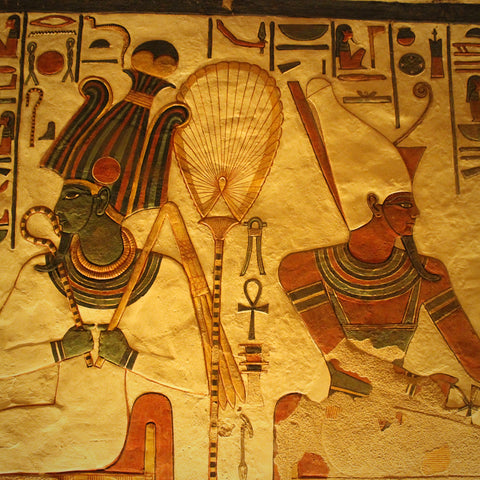 The God Osiris and Pharaoh Rameses II, Husband of Nefertari, Valley of the Queens, Luxor, Egypt (LEO Design)