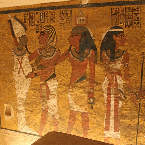 Osiris, Tutankhamun and His Ka (Spirit) Painted in the Tutankhamun Burial Chamber (LEO Design)