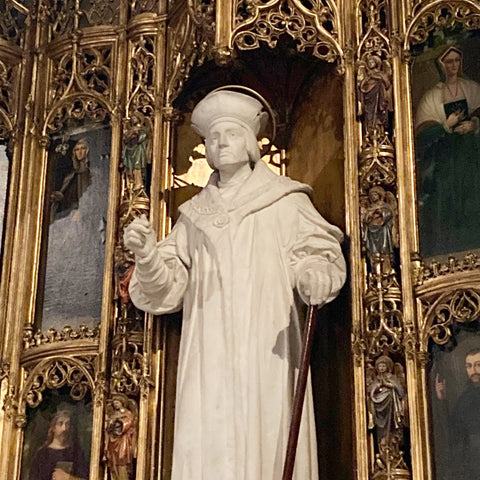 Sculpture of St. Thomas More, English Catholic Martyr, Carved by Charles Edward Whiffens (LEO Design)