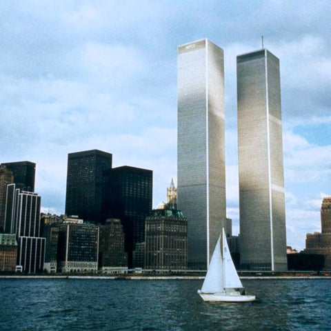 New York's World Trade Center Towers as Seen From the Hudson River