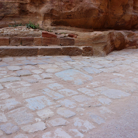 Original Nabatean Limestone Paving at Petra, Jordan (LEO Design)