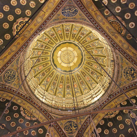 Interior view of the domed ceiling of the Mosque of Muhammad Ali Pasha in Cairo (LEO Design)