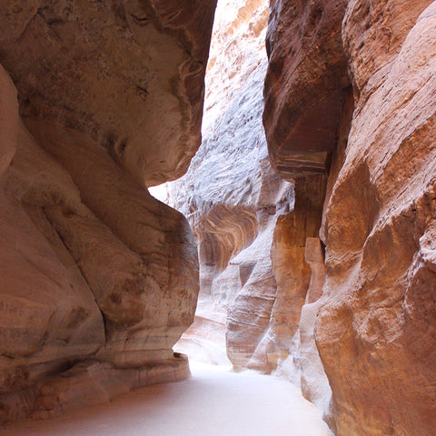 The Trek Into Petra, Jordan, Involves a Pass Through the Al-Siq Crevasse, Cut Through Limestone (LEO Design)