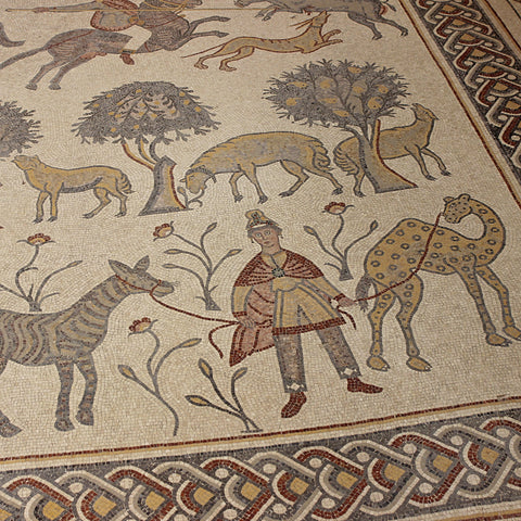 Detail view of the Byzantine Mosaic Floor in the Church of Mt. Nebo, Jordan - II (LEO Design)