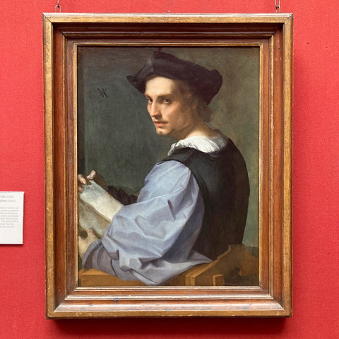 Portrait of a Young Man by Andrea del Sarto in the National Gallery, London (LEO Design)
