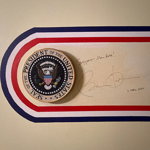 Presidential Memorabilia in the Back Hallway of the Boston Operahouse (LEO Design)