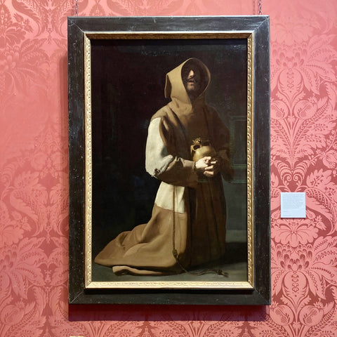Saint Francis in Meditation by Francisco de Zurbarán in the National Gallery, London (LEO Design)