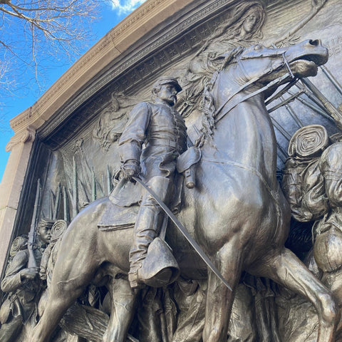 Sculpted Memorial to the Black Civil War Massachusetts 54th Regiment and Colonel Robert Gould Shaw on Boston Common (LEO Design)