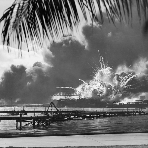 Pearl Harbor, in Honolulu, Hawaii, is Bombed in a Sneak Attack by the Japanese 