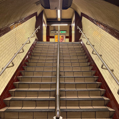 An Empty Staircase on the London Underground, Edgware Road Station (LEO Design)