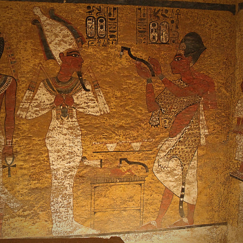 King Ay Performs the "Opening of the Mouth" Ceremony on the Deceased Pharaoh Tutankhamun (LEO Design)