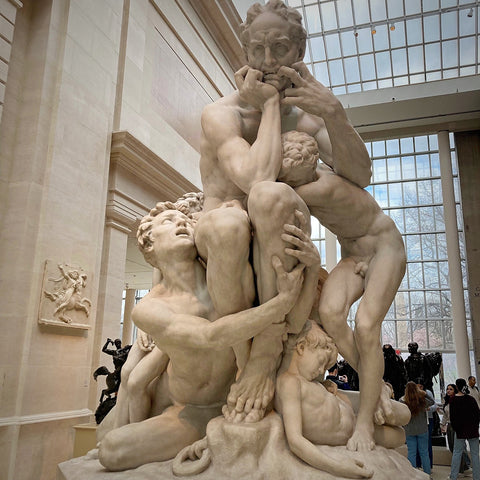 Sculpted Marble "Ugolino & His Sons" by Jean-Baptised Carpeaux in the Metropolitan Museum, New York City (LEO Design)