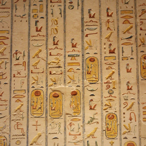 Walls of Hieroglyphs in the Tomb of Rameses IV, Valley of the Kings, Luxor, Egypt (LEO Design)