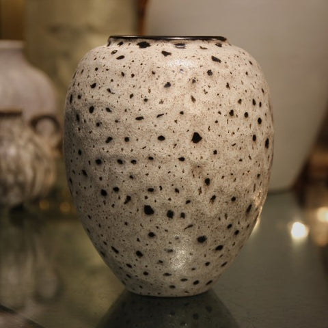 Studio Vase by Wilhelm & Elli Such with Moon-like Glaze (LEO Design)