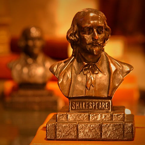 Bronze-Clad William Shakespeare Bust Bookends (LEO Design)