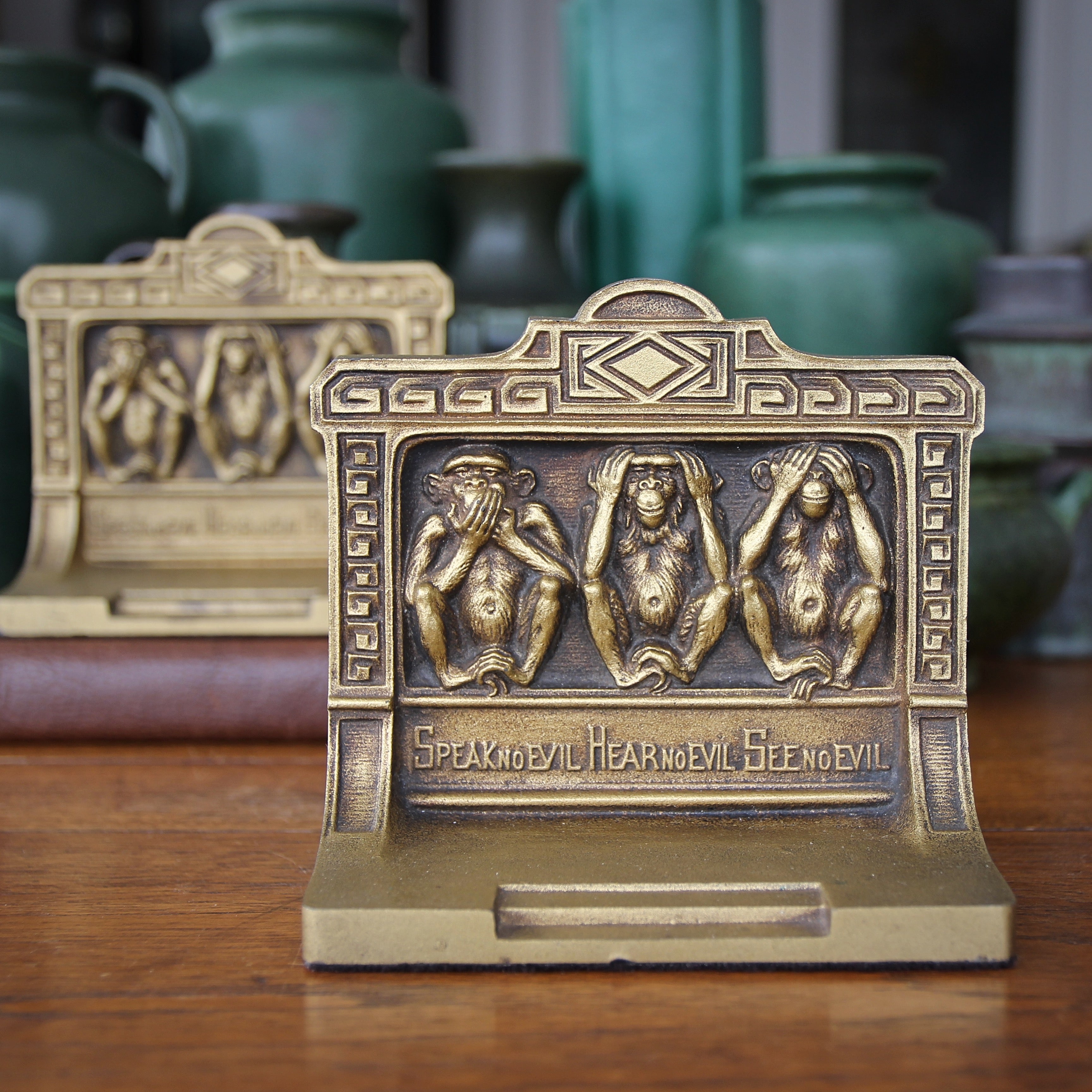 Three Monkeys Bookends