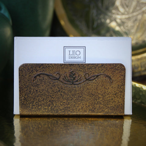 Silvercrest Bronze Letter Rack with Scrolling Pine Decoration (LEO Design)