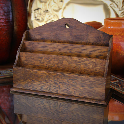 Edwardian English Quarter-Sawn Oak Desk Organizer (LEO Design)