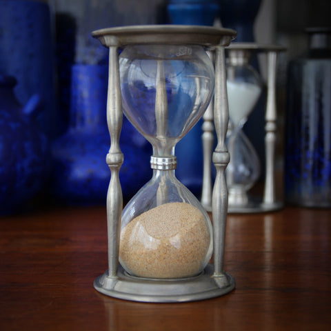 Italian Pewter Five-Minute Sandglass (LEO Design)