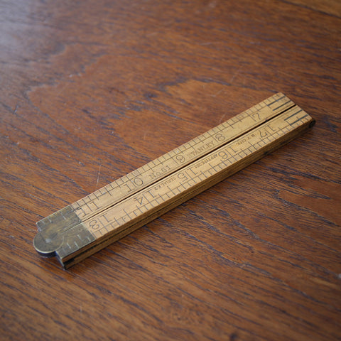 Stanley #61 Folding Two-Foot Measure with Brass Mountings (LEO Design)