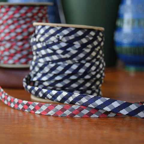 Over 150 feet of Vintage Gingham Trim in Two Colors on Two Spools (LEO Design)