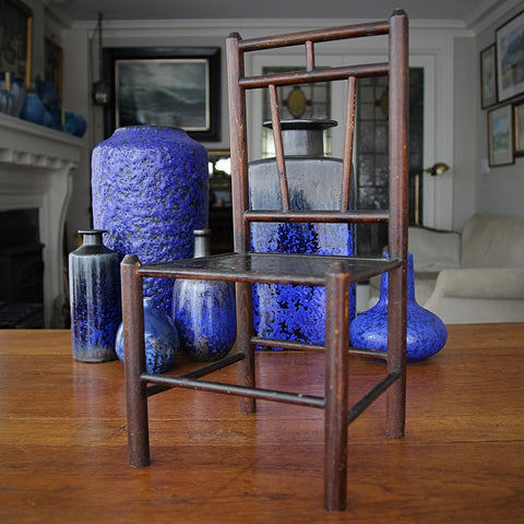 Nineteenth Century Doll's Chair with Spindle Back and Pierced, Slatted Seat (LEO Design)