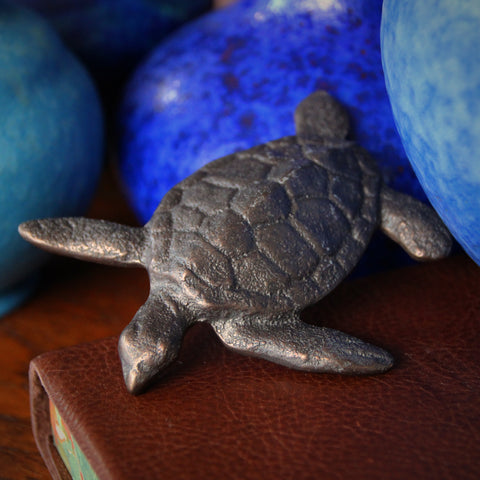 Cast Bronze Sea Turtle Sculpture (LEO Design)