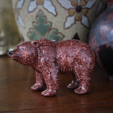 Russian Hand-Painted Ceramic Bear Ornament (LEO Design)