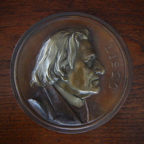Bronze-Clad Bas Relief Plaque Commemorating Hungarian Composer Franz Liszt (LEO Design)