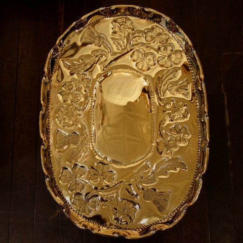 British Arts & Crafts Tray with Entwined Shamrocks, Thistles and Tudor Roses (LEO Design)