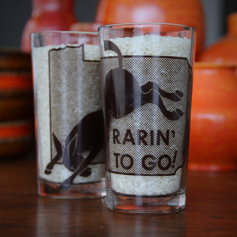 Set of Four Pennsylvania Democrat Printed Glass Tumblers with Donkey (LEO Design)