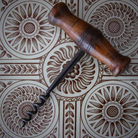 French 1920's Corkpull with Turned Hardwood Handle (LEO Design)
