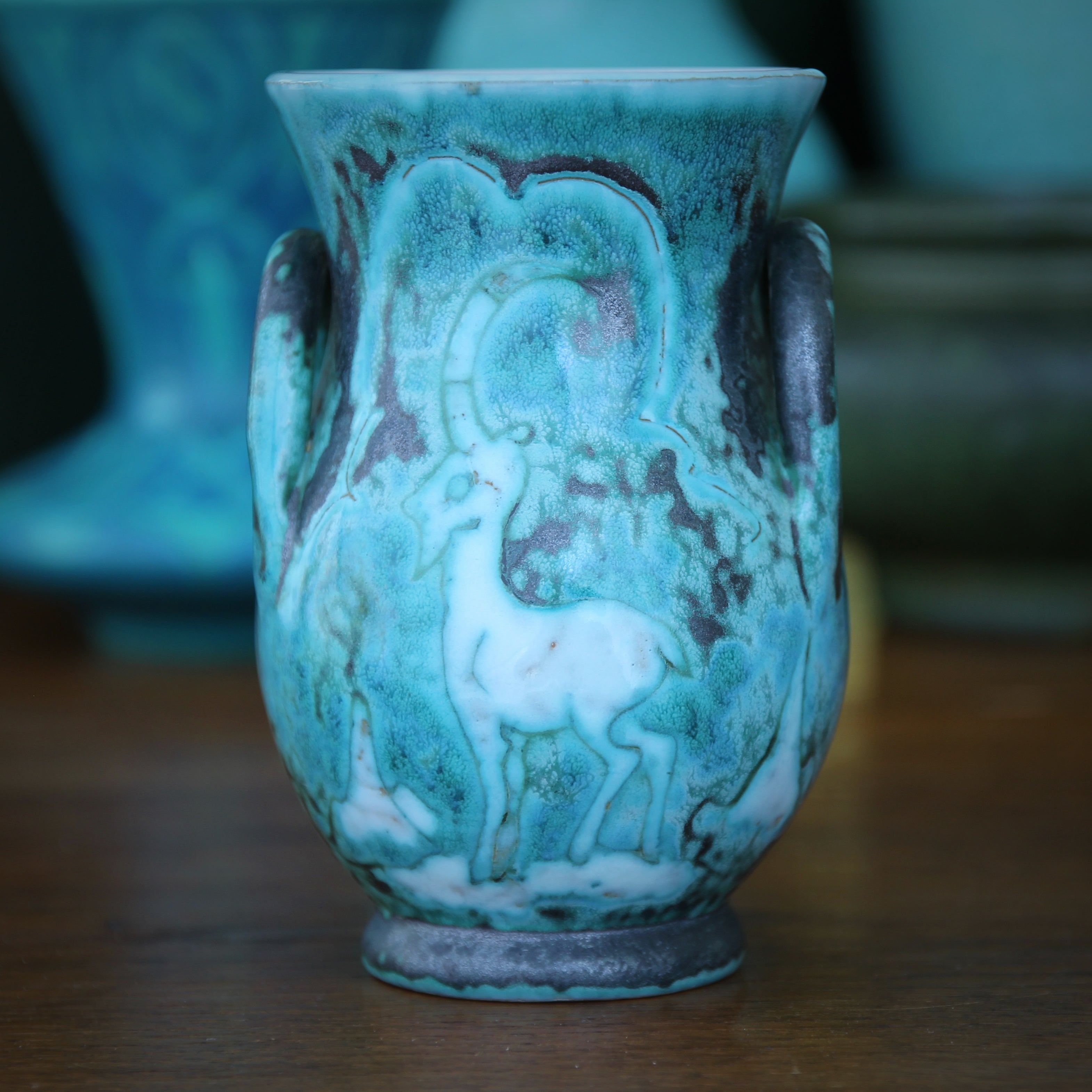 Italian Modernist Ibex Vase