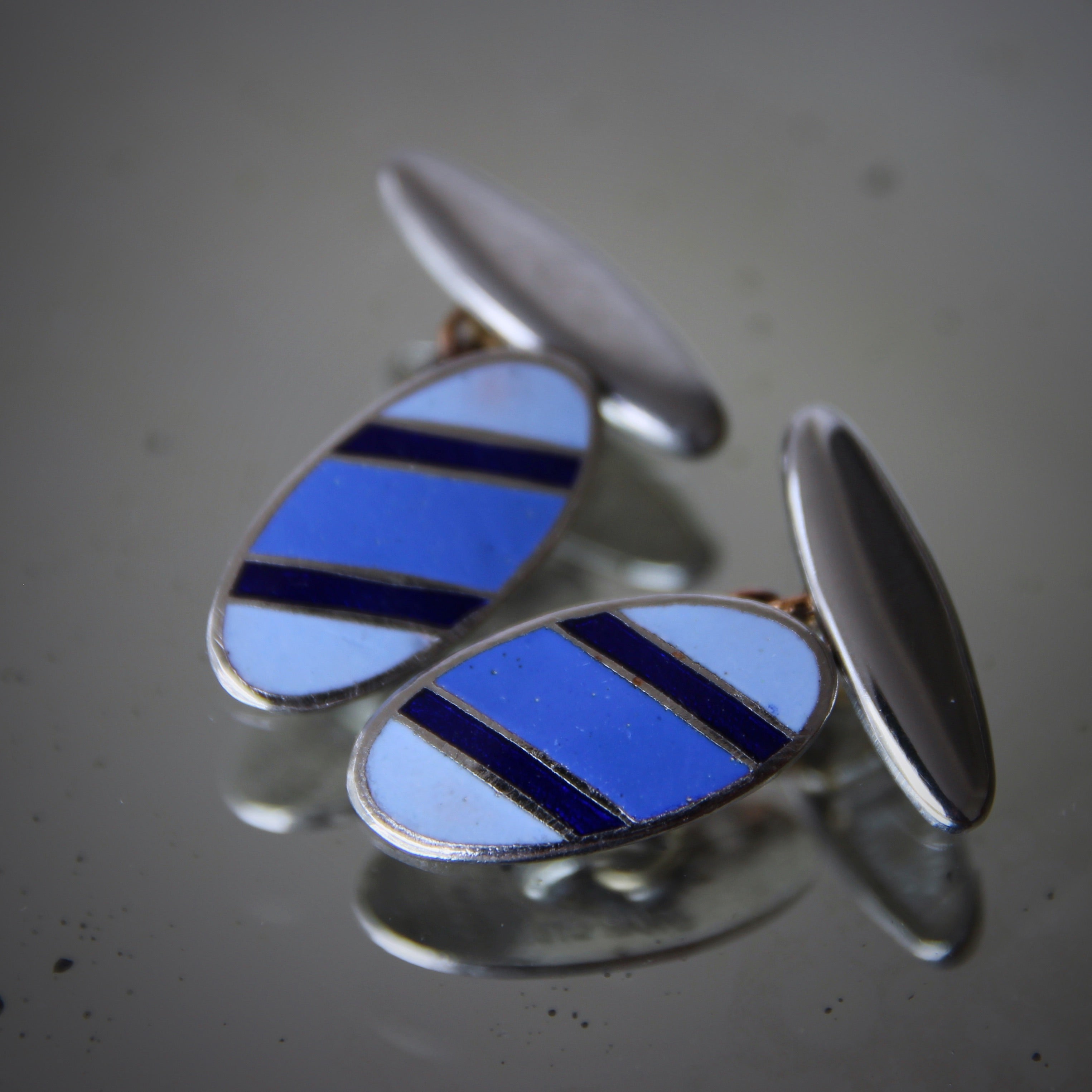 Repp Stripe English Deco Cufflinks