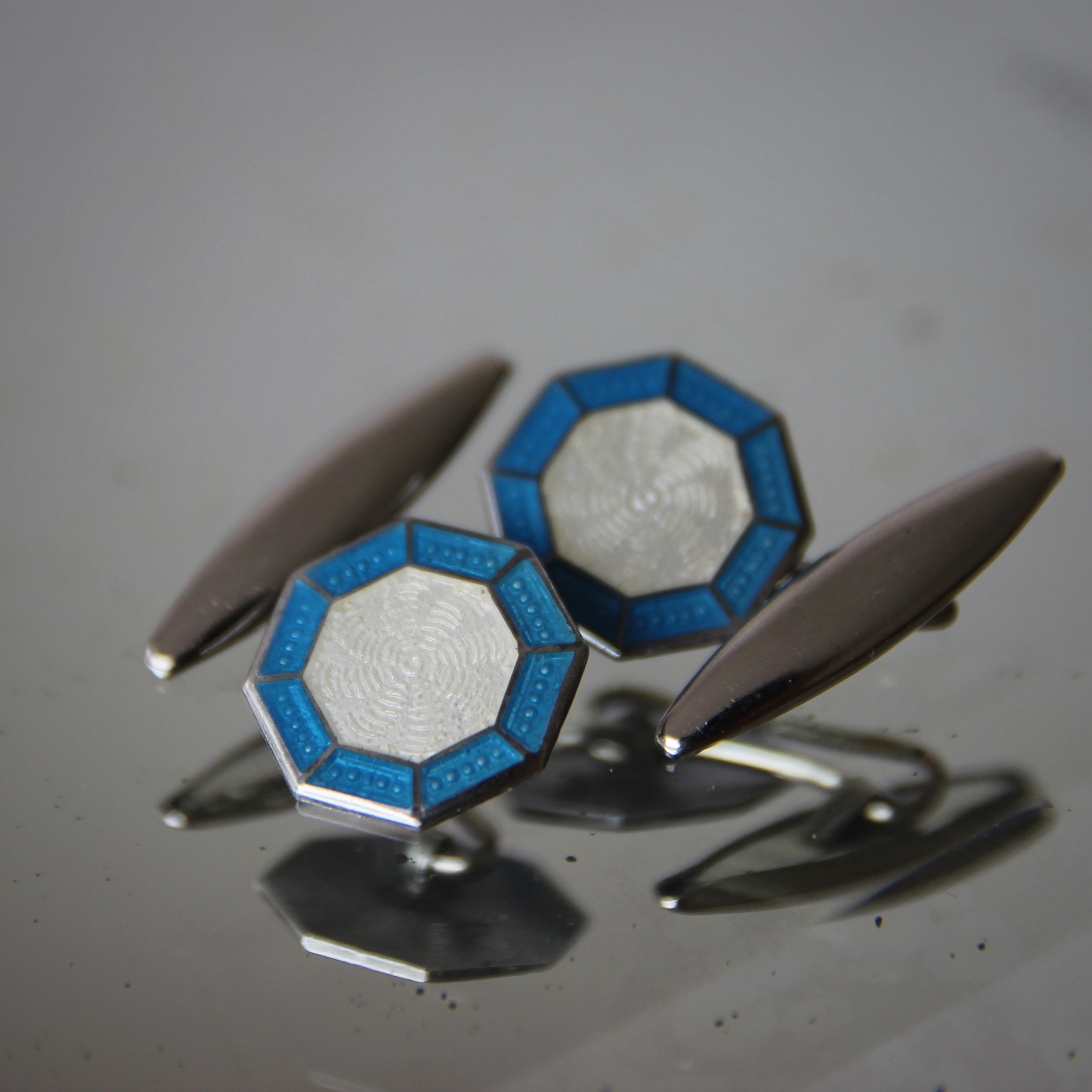 Deco English Hexagonal Cufflinks