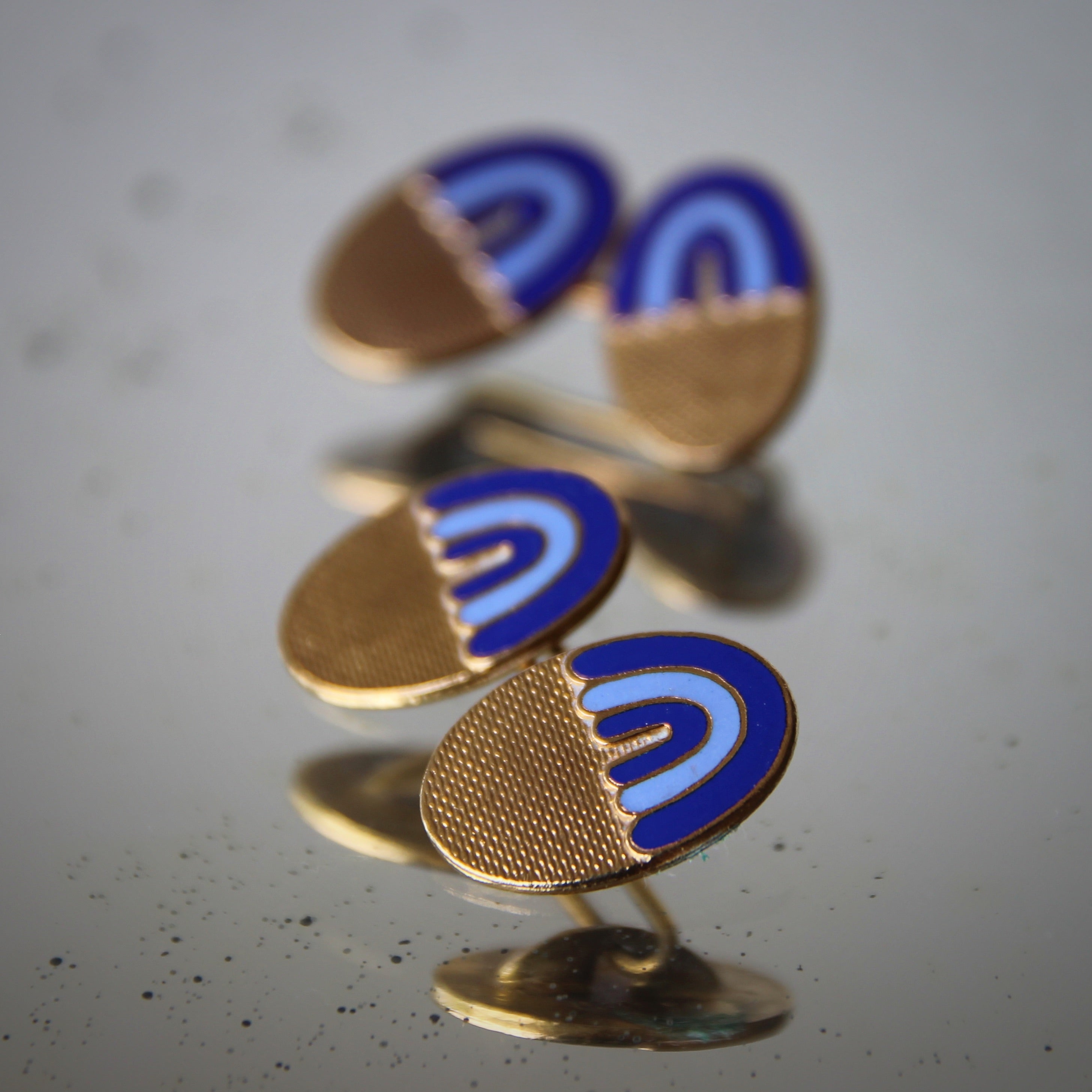 Deco "Blue Rainbow" Cufflinks