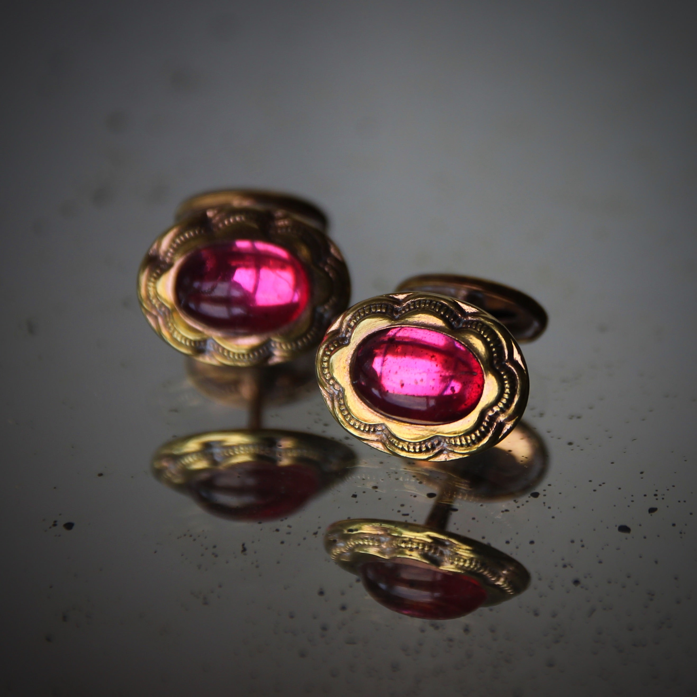 Edwardian Rose Glass Cufflinks