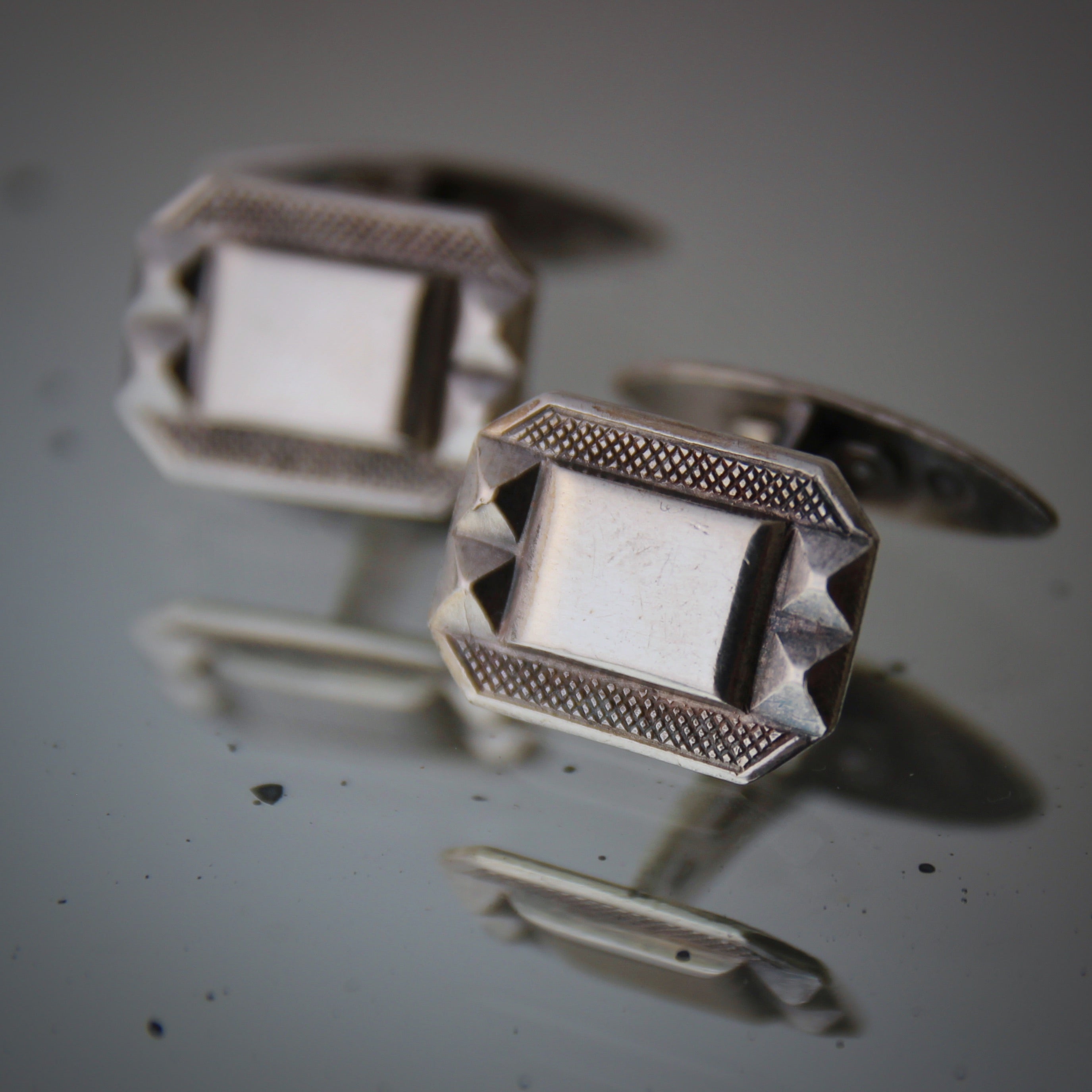 Modernist Soviet Silver Cufflinks