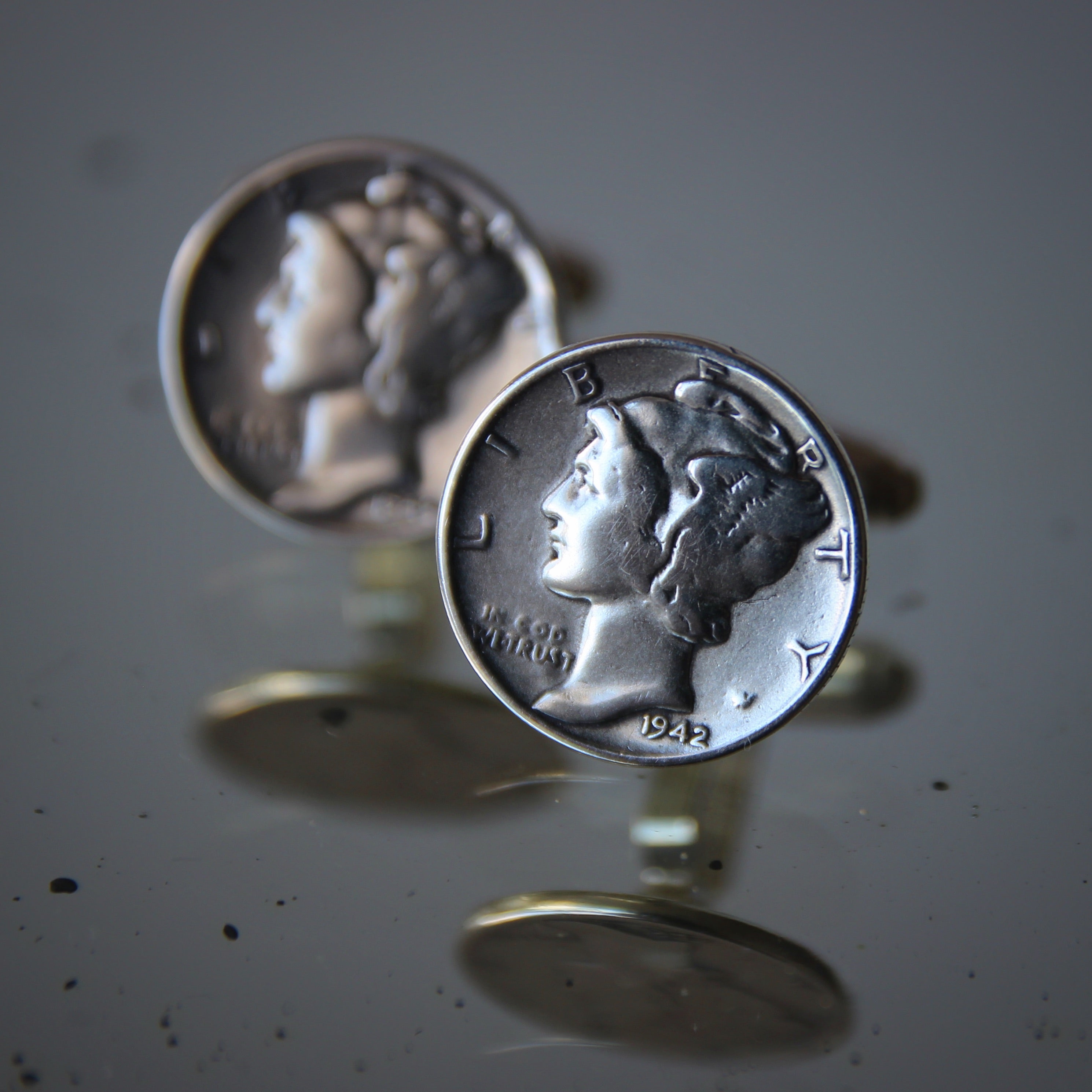 Novelty Mercury Dime Cufflinks