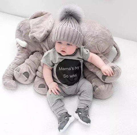 baby elephant teddy pillow