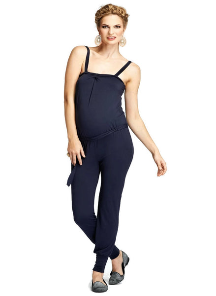 Seraphine Dune, Jersey Sleeveless Maternity and Nursing Dungarees - Black  woman