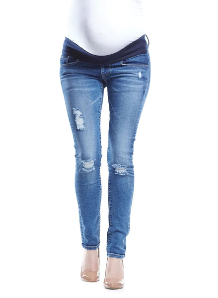 Mums & Bumps Blanqi Maternity Belly Support Skinny Jeans Medium Wash Online  in UAE, Buy at Best Price from  - e45e9ae539065