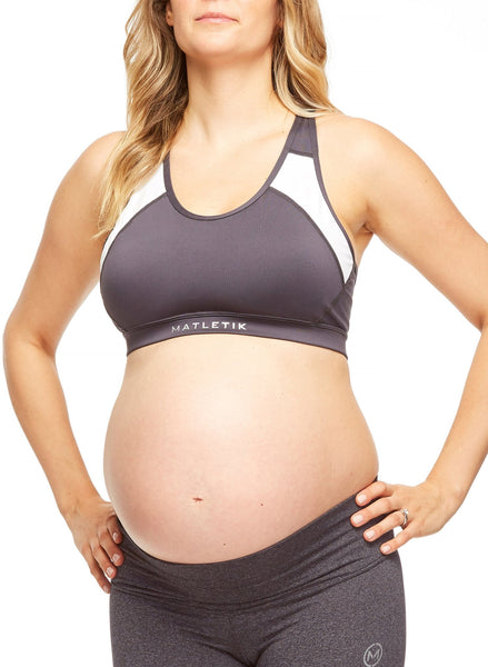 Bonds maternity nursing breastfeeding pregnancy bumps seamfree crop bra  light heather marle grey yycey