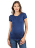 Maternity T-shirt with Back Yoke - Blue - Mums and Bumps