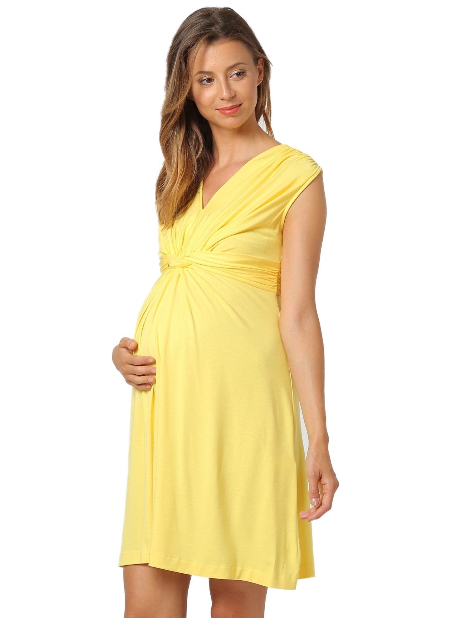 Papaver Maternity Dress - Lemon - Mums and Bumps