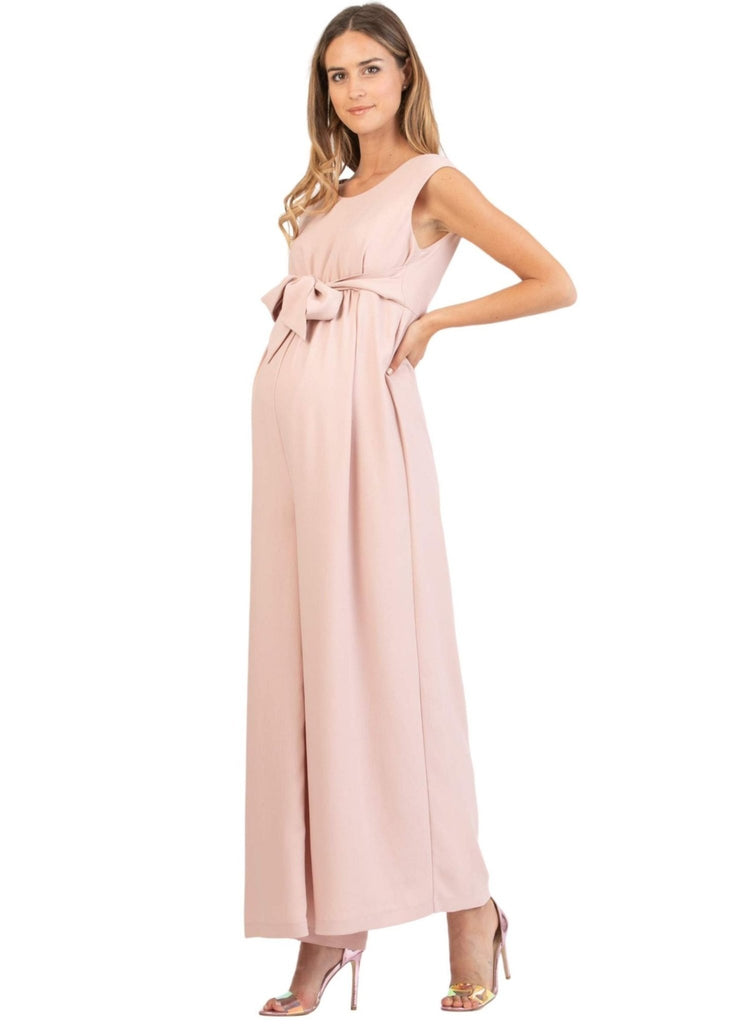 pink maternity jumpsuit