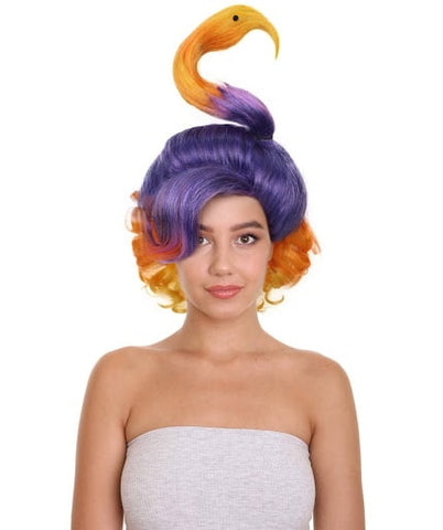 Irma Gerd's Vibrant Orange and Purple Wig