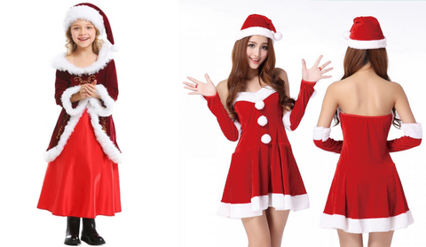 A good looking club party christmas costume for women and girl