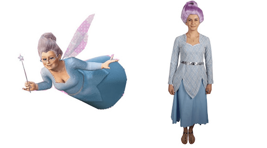 Fairy godmother costume and wig
