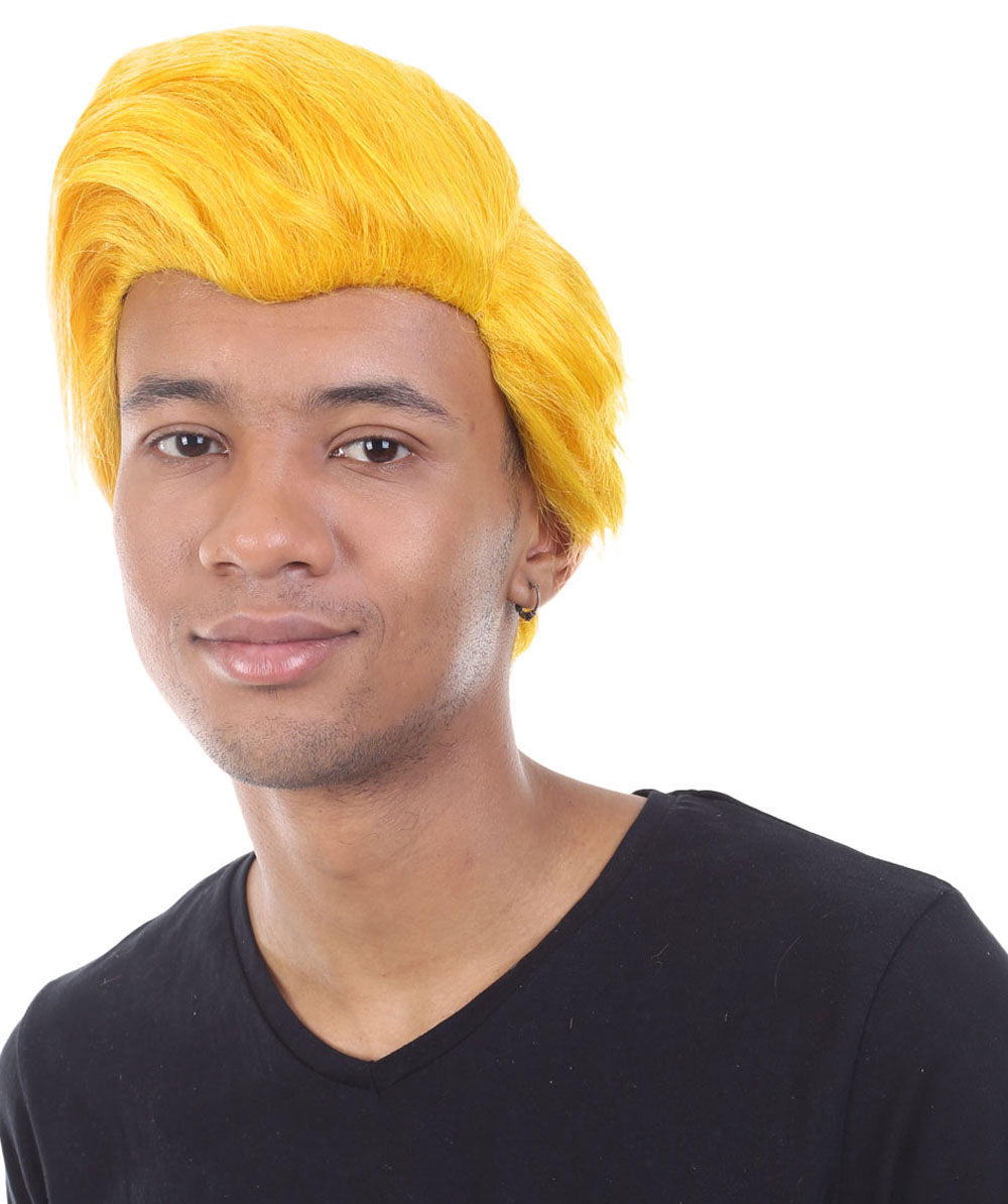 yellow mens wig